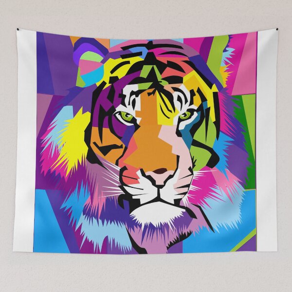 Item preview, Colorful Tiger BooPooBeeDoo designed and sold by BooPooBeeDooArt.