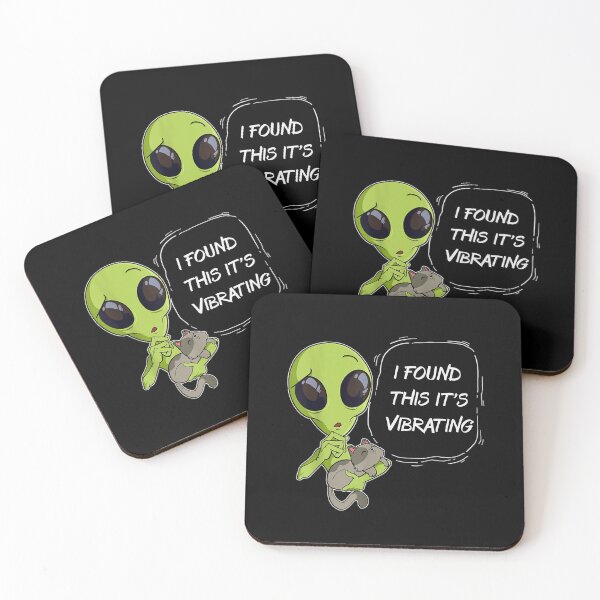 Item preview, I Found This It's Vibrating Funny Alien and Cat Vintage Gift designed and sold by HURLEYS.