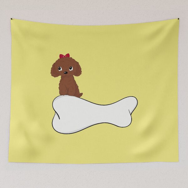 Item preview, Cute Red Toy Poodle Apricot Toy Poodle designed and sold by Cat N' Doodles.