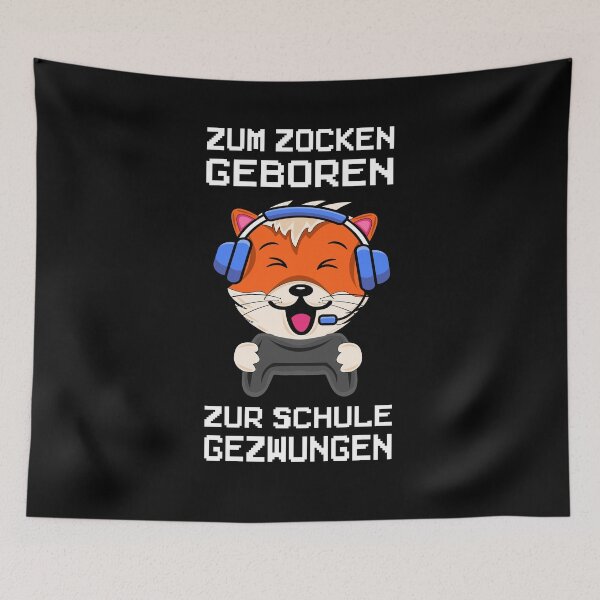 Artikelvorschau, Gaming Zum Zocken geboren zur Schule gezwungen entworfen und verkauft von besTmanuFacture.