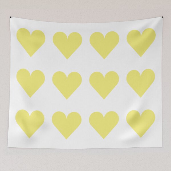 Item preview, Large YELLOW & WHITE LOVE HEARTS designed and sold by RachelMacht.