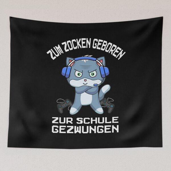Artikelvorschau, Zum Zocken geboren zur Schule gezwungen Konsole entworfen und verkauft von besTmanuFacture.