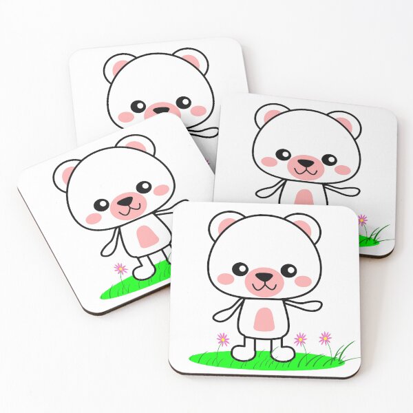Item preview, Pink and White Kawaii Teddy Bear designed and sold by lovelyandcute.