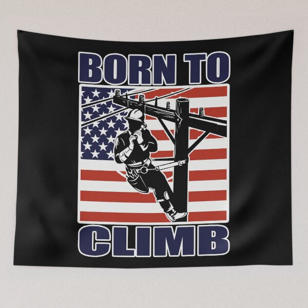Item preview, Born to Clim Lineman gift designed and sold by BrennaEirlys.