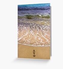 Exclamation point on the sand Greeting Card