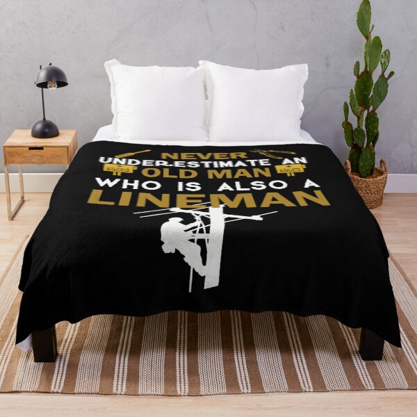 Item preview, Funny Saying Gift for old man lineman designed and sold by BrennaEirlys.
