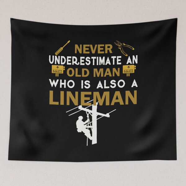 Item preview, Funny Saying Gift for old man lineman designed and sold by BrennaEirlys.