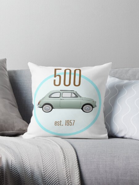 Item preview, Vintage Fiat 500, Italian car round grey/blue design designed and sold by MiloHarris.