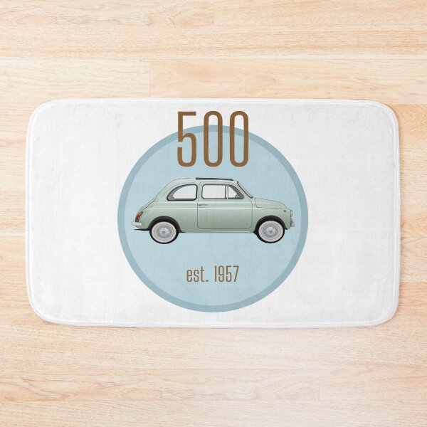 Item preview, Vintage Fiat 500, Italian car round grey/blue design designed and sold by MiloHarris.
