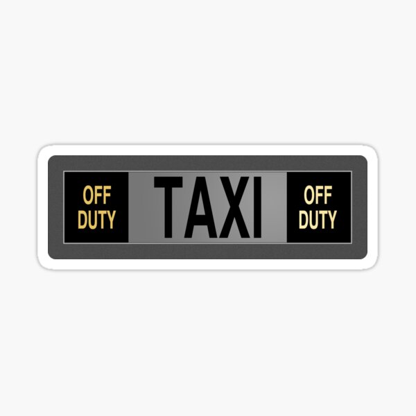 Taxi Sign Stickers for Sale