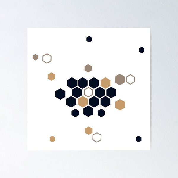 Item preview, Geometric hexagon artwork designed and sold by TextureTones.