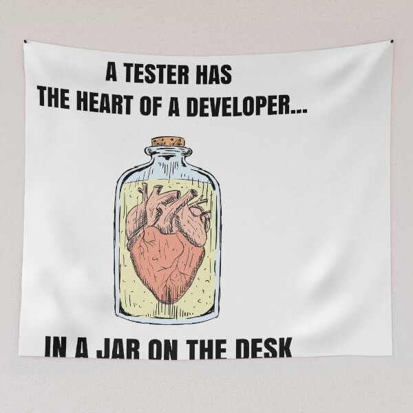 Item preview, Heart of Developer - Perfect Gift For Software Engineers In Test (Black Coloro Edition) designed and sold by ProtonProject.