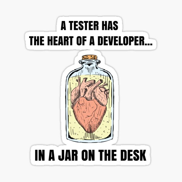 Item preview, Heart of Developer - Perfect Gift For Software Engineers In Test (Black Coloro Edition) designed and sold by ProtonProject.