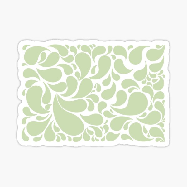Pastel Green Teardrop Pattern Sticker