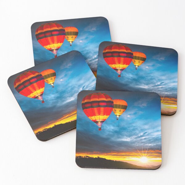 Artikelvorschau, Heißluftballon Wandkunst, Naturszene, Natur Sonnenuntergänge, Cottage Szene, Cottage Himmel, Metall Fotodrucke entworfen und verkauft von eyesight4vision.