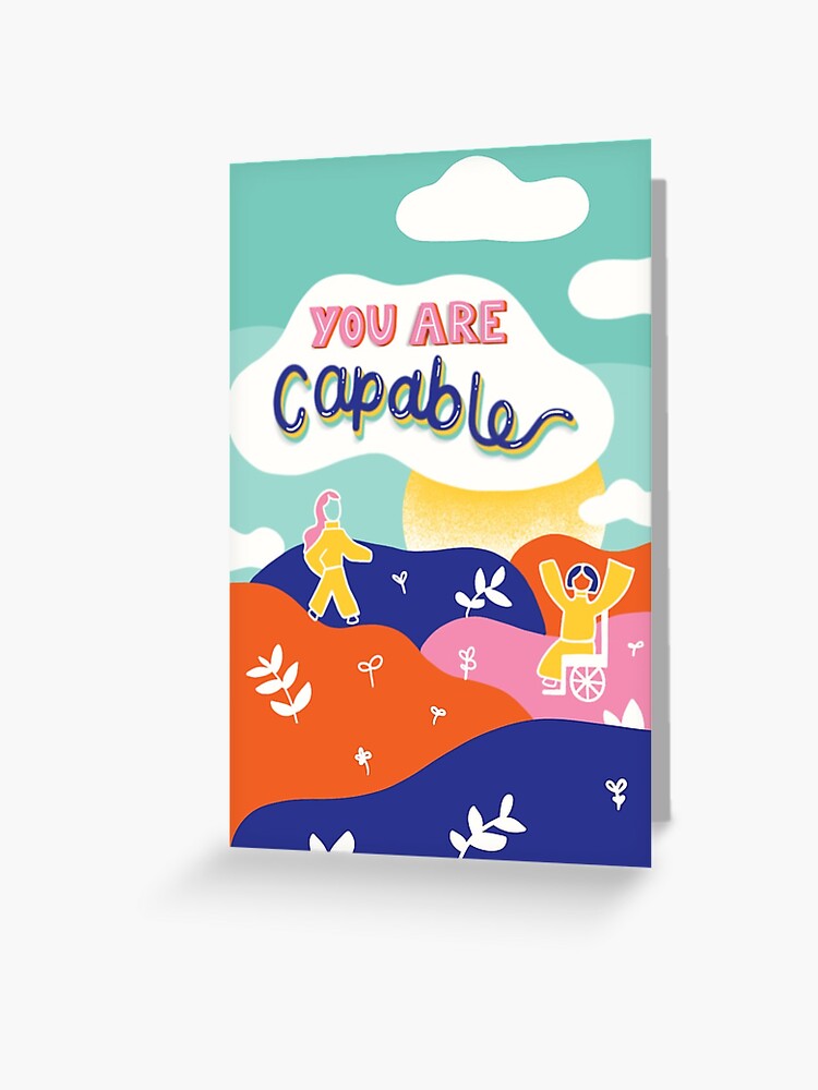 Thumbnail 1 of 2, Greeting Card, You Are Capable designed and sold by natalievferrer.