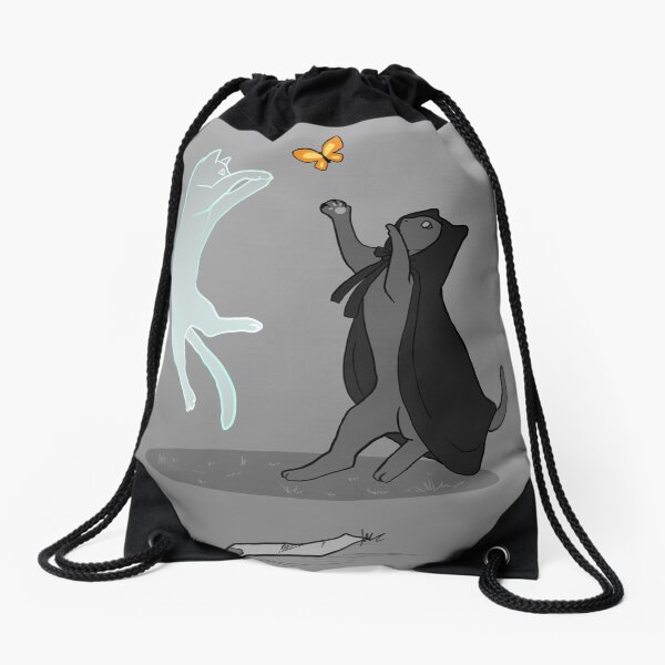 Chasing butterflies Drawstring Bag
