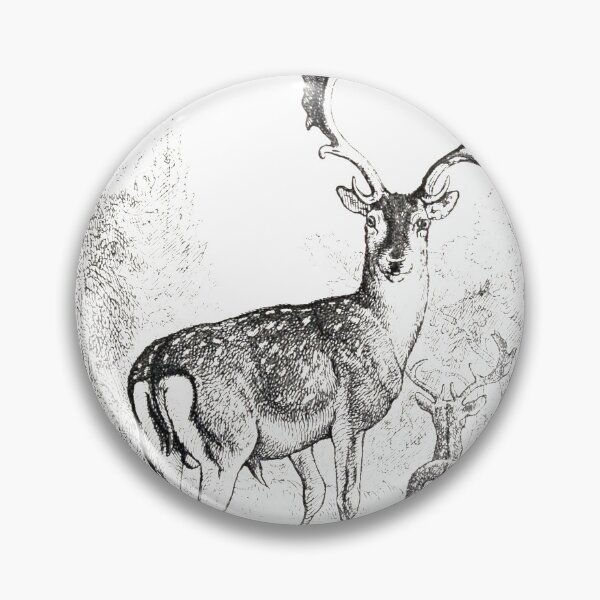 Item preview, Fallow deer - Vintage - drawing designed and sold by jc007.