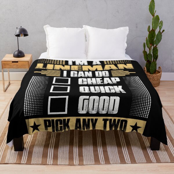 Item preview, Lineman can go cheap quick good pick any two funny lineman quotes designed and sold by BrennaEirlys.