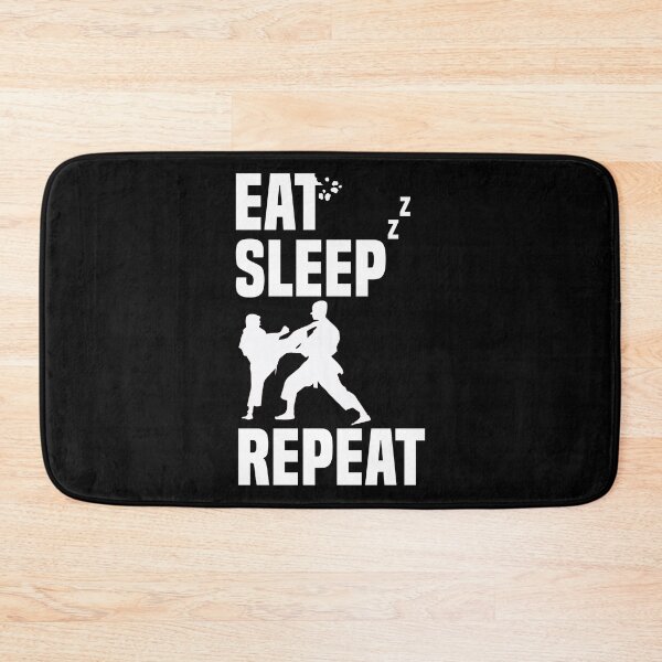 Item preview, Eat Sleep Kick Repeat Karate Training Martial Arts designed and sold by Nessshirts.
