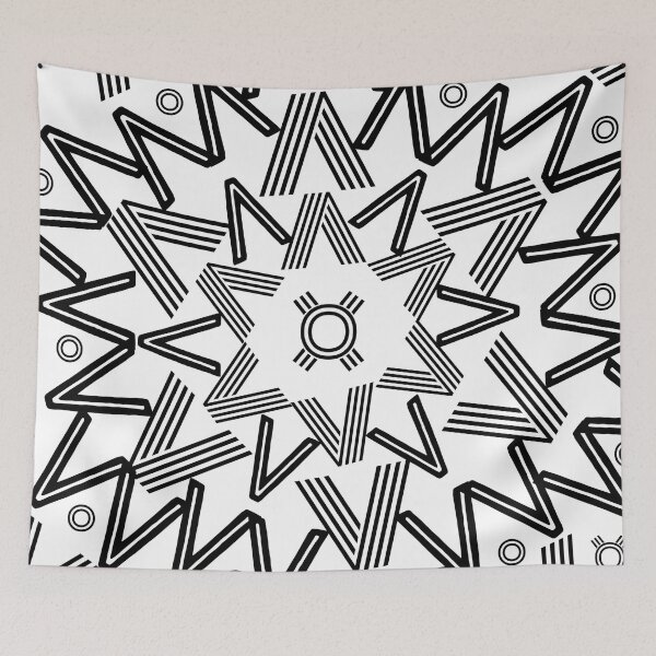 Item preview, Black Spikes Mandala  designed and sold by Designs By YL.