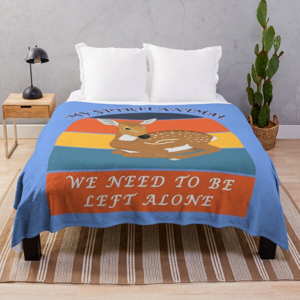 Item preview, My Spirit Animal is a Key Deer - We Need to be Left Alone - Blue BG designed and sold by KeysTreasures.