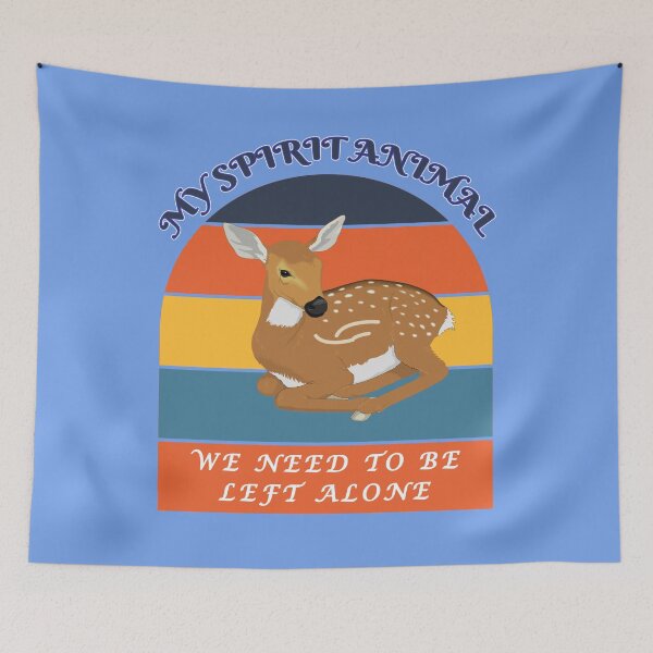Item preview, My Spirit Animal is a Key Deer - We Need to be Left Alone - Blue BG designed and sold by KeysTreasures.