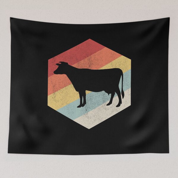 Item preview, funny cow animal art retro vintage cattle gift designed and sold by alaechamlal.