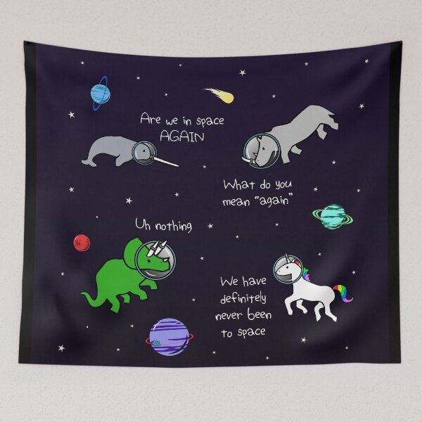Item preview, What Do You Mean "Again" (Horned Warrior Friends In Space) designed and sold by jezkemp.
