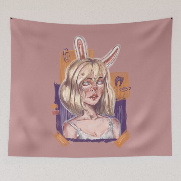 Item preview, Сute girl with white eyes and bunny ears designed and sold by darkmoonlight-.
