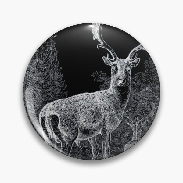 Item preview, Fallow deer - Vintage - drawing - inverted designed and sold by jc007.