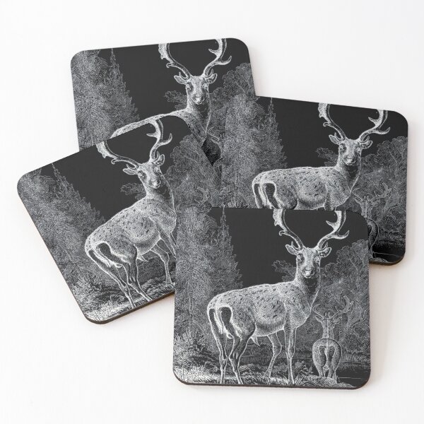 Item preview, Fallow deer - Vintage - drawing - inverted designed and sold by jc007.