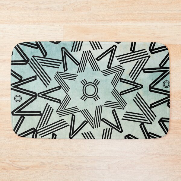 Item preview, Pastel Teal Watercolor Tie Dye Spikes Mandala  designed and sold by Designs By YL.