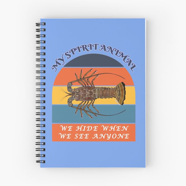 Item preview, My Spirit Animal is a Florida Spiny Lobster - We Hide When We See Anyone - Blue BG designed and sold by KeysTreasures.