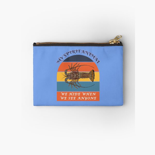 Item preview, My Spirit Animal is a Florida Spiny Lobster - We Hide When We See Anyone - Blue BG designed and sold by KeysTreasures.