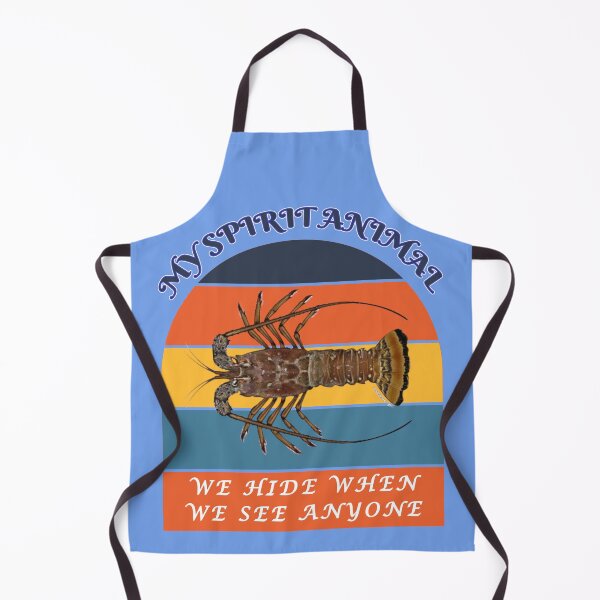 Item preview, My Spirit Animal is a Florida Spiny Lobster - We Hide When We See Anyone - Blue BG designed and sold by KeysTreasures.