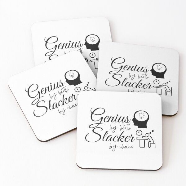 Item preview, Genius by birth slacker by choice designed and sold by DesignsVault.