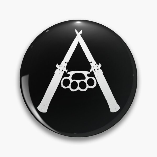 Item preview, Anarchist Symbol w/ Knives & Brass Knuckles designed and sold by MilitantEmpath.
