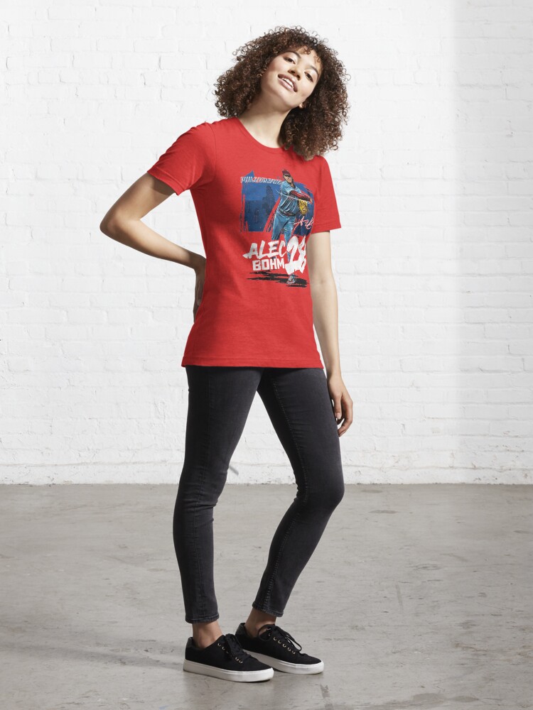 Alec Bohm Philadelphia Phillies Women's Red Backer Slim Fit T-Shirt 