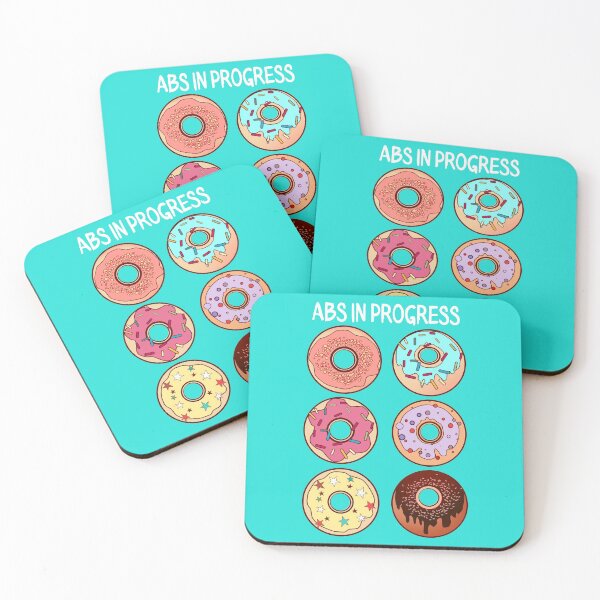 Item preview, Abs In Progress Funny Donuts Six Pack Cartoon designed and sold by MrEddie10.