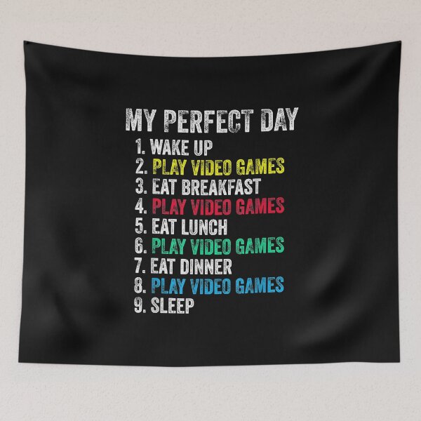 Item preview, My Perfect Day Playing Video Game | Gift Idea  | Gift For Grandma | Gift For Grandpa | Gift For Son | Gift For Grandson designed and sold by LanPhan.