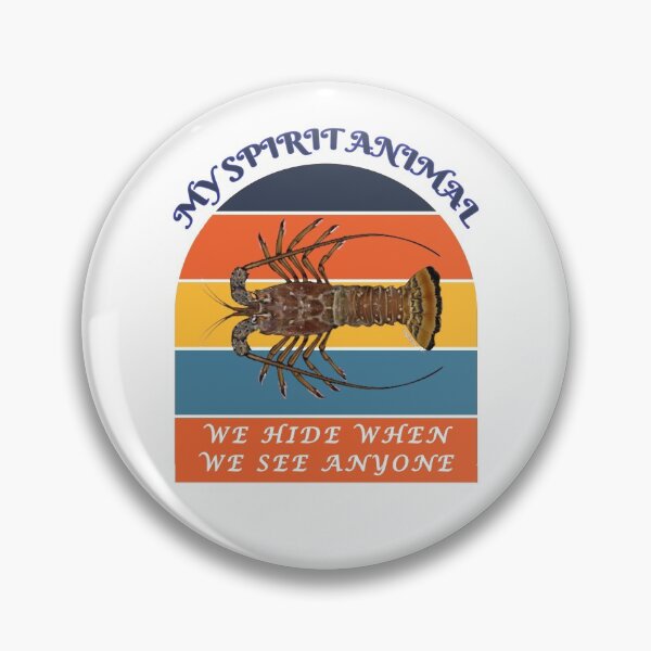 Item preview, My Spirit Animal is a Florida Spiny Lobster - We Hide When We See Anyone - White BG designed and sold by KeysTreasures.
