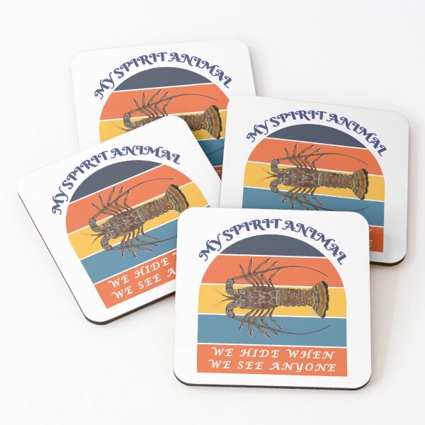 Item preview, My Spirit Animal is a Florida Spiny Lobster - We Hide When We See Anyone - White BG designed and sold by KeysTreasures.