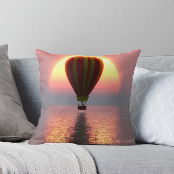 Artikelvorschau, Heißluftballon Wandkunst, Naturszene, Natur Sonnenuntergänge, Cottage Szene, Cottage Himmel, Metall Fotodrucke entworfen und verkauft von eyesight4vision.