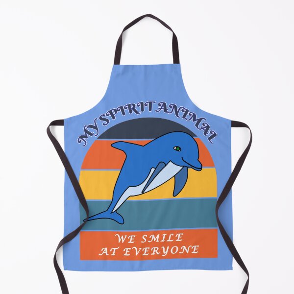Item preview, My Spirit Animal is a Bottle Nose Dolphin - We Smile at Everyone - Blue BG designed and sold by KeysTreasures.