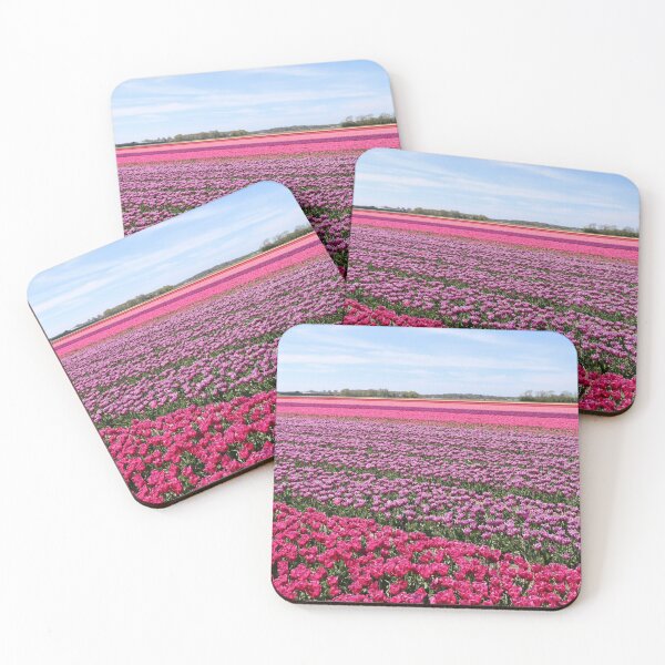 Item preview, Beautiful Pink Tulips Blooming, Flower Meadow designed and sold by newburyboutique.