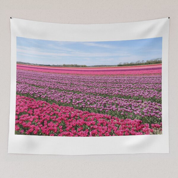 Item preview, Beautiful Pink Tulips Blooming, Flower Meadow designed and sold by newburyboutique.