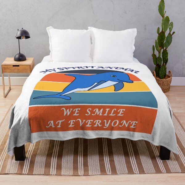 Item preview, My Spirit Animal is a Bottle Nose Dolphin - We Smile at Everyone - White BG designed and sold by KeysTreasures.