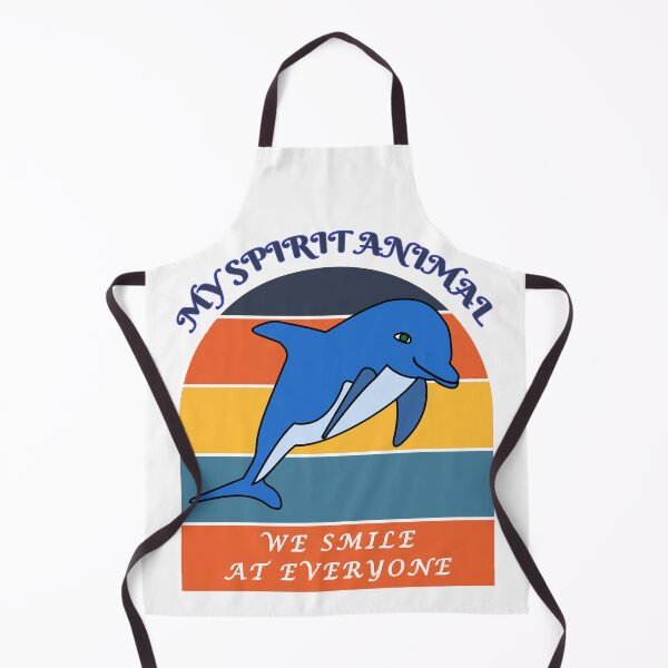 Item preview, My Spirit Animal is a Bottle Nose Dolphin - We Smile at Everyone - White BG designed and sold by KeysTreasures.