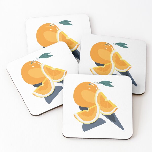 Item preview, Orange, orange slices and shadows, original art designed and sold by DeniMona.